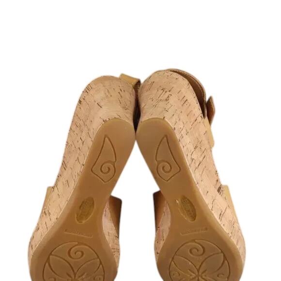 Born Shoes Women 11 Sandal Wedge Leather Ankle Strap Open Toe Agnio Cork Comfort - Picture 13 of 15